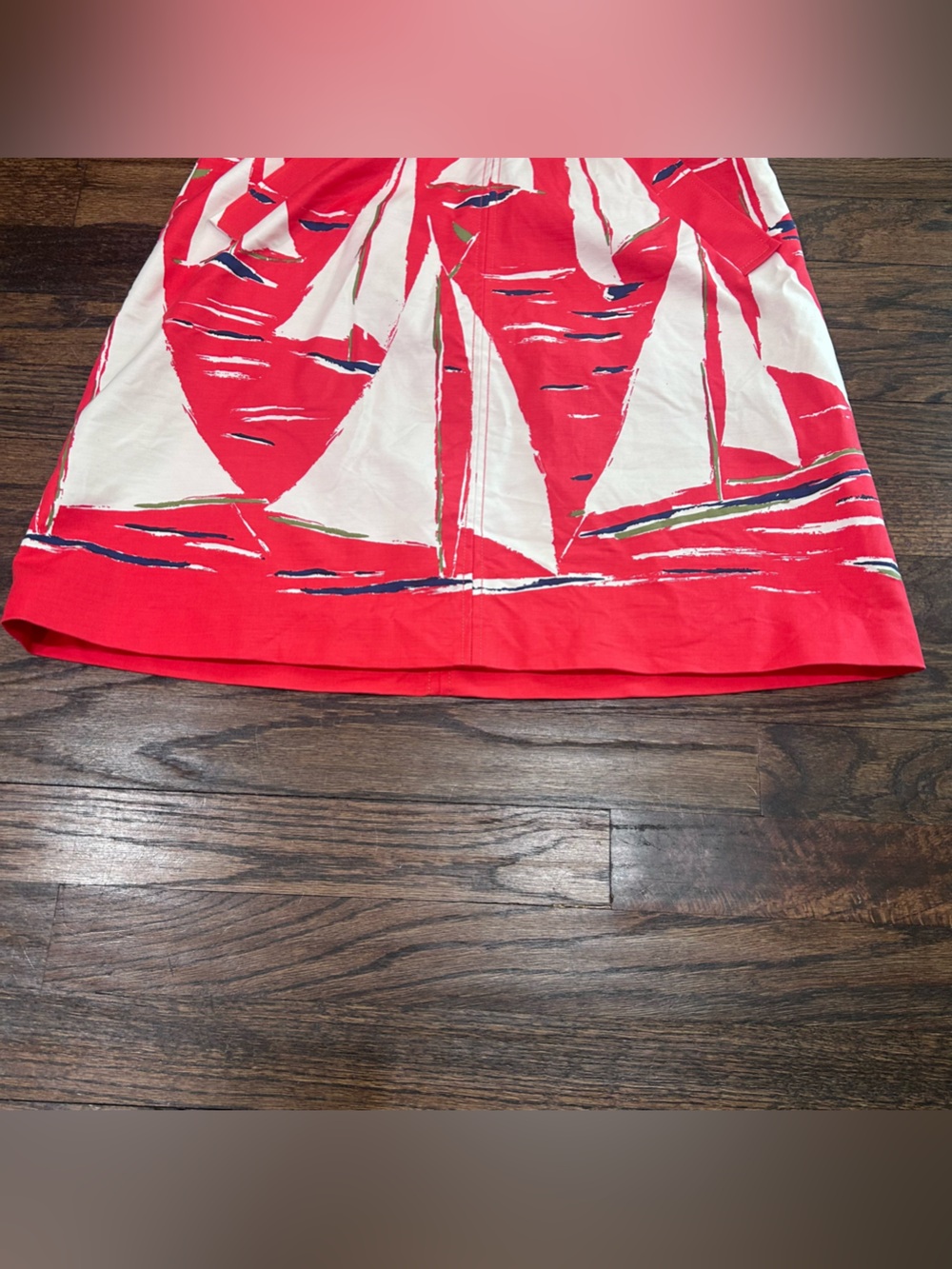 Maeve by Anthropologie Berru Poplin Sailboat Print Shift Dress Size 6 - Picture 4 of 14